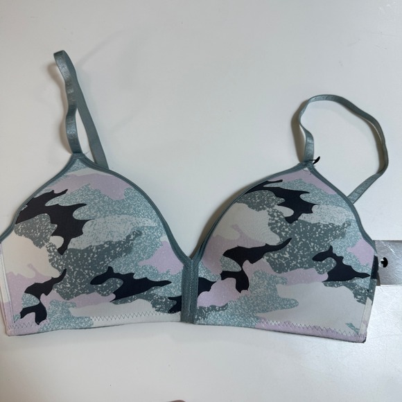 Spyder Other - Spyder T-Shirt Bra Woodland Dolphin Grey Women 34C Camo New!